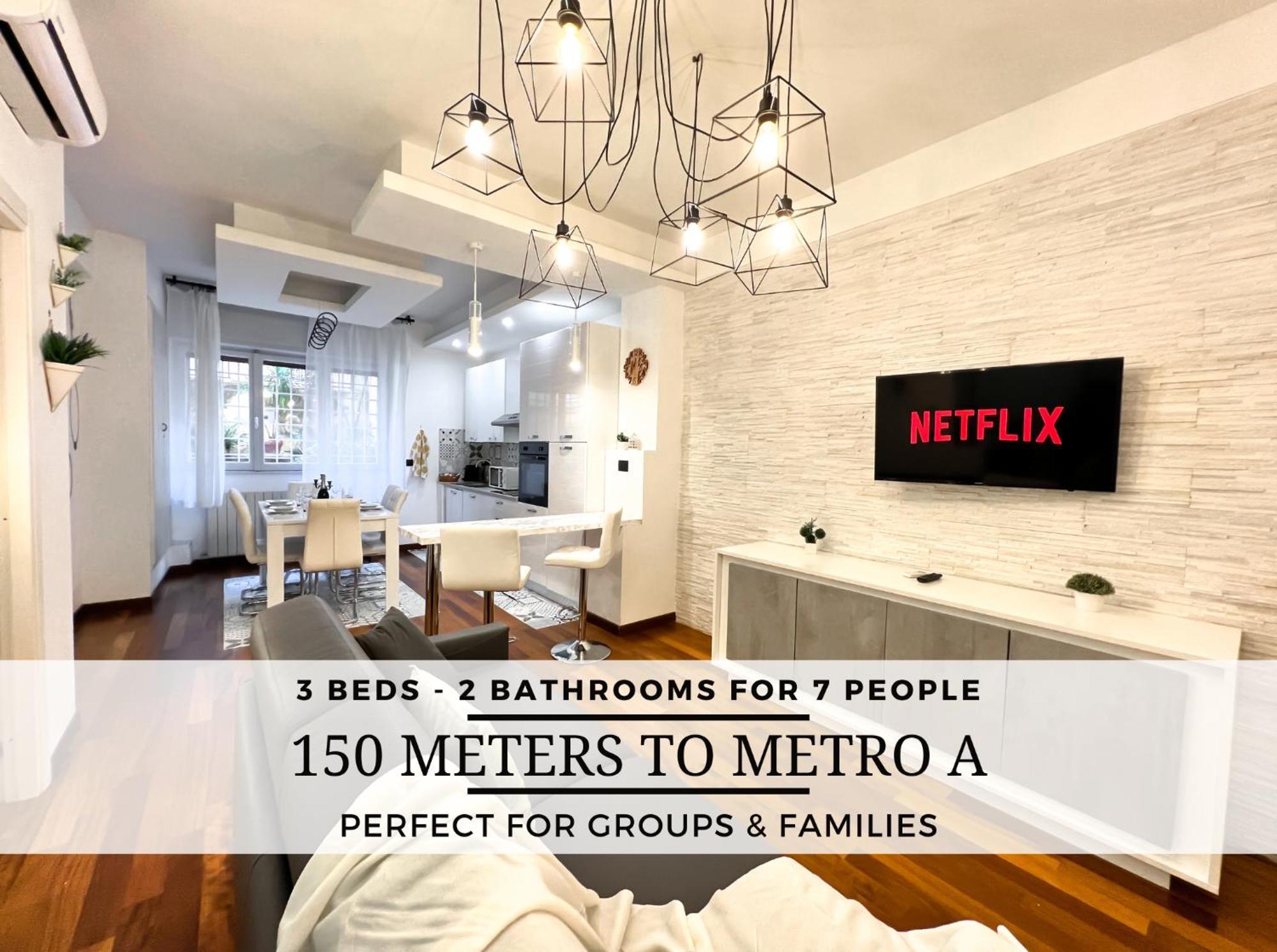 Unique House - 3 Bedrooms & 2 Bathrooms With 4 Beds - 100 Meters To The Metro A Рим Экстерьер фото